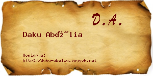 Daku Abélia névjegykártya